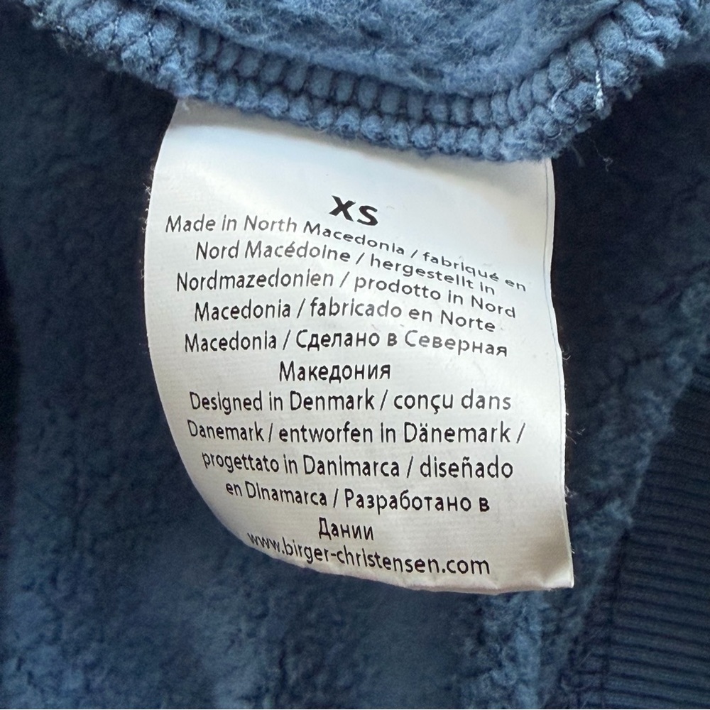 Rotate Birger Christensen Sunday Heavy Sweat Crewneck Blue Size X-Small - Picture 8 of 10